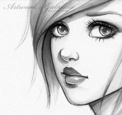 Girl Face, Beauty, Expression, Portrait, Emotion Drawing