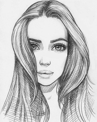 Girl Face, Beauty, Expression, Portrait, Emotion Drawing