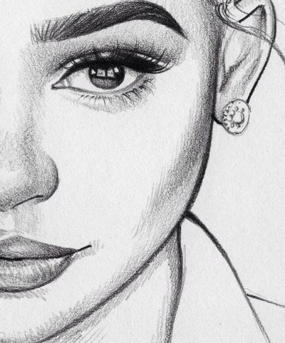 Girl Sketch, Artistic Representation, Creative Illustration, Female Portrait, Visual Expression Drawing