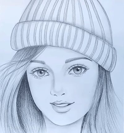 Girl Sketch, Expression, Inspiration, Creativity, Artistry Drawing