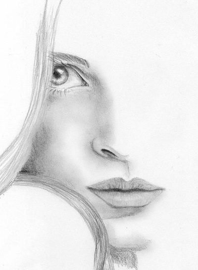 Girl Sketch, Expression, Inspiration, Creativity, Artistry Drawing