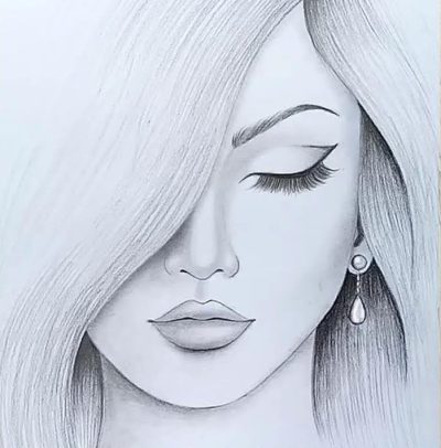 Girl Sketch, Expression, Creative, Inspiration, Art Drawing