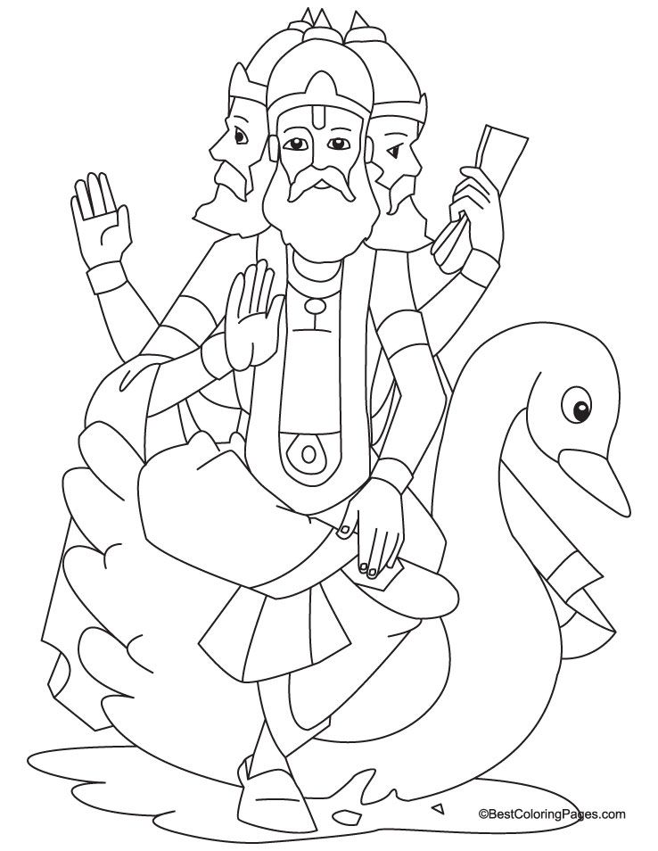 Drawing tutorial on how to draw lord Brahma #brahmastra #brahma | By P7R  HitchhikerFacebook