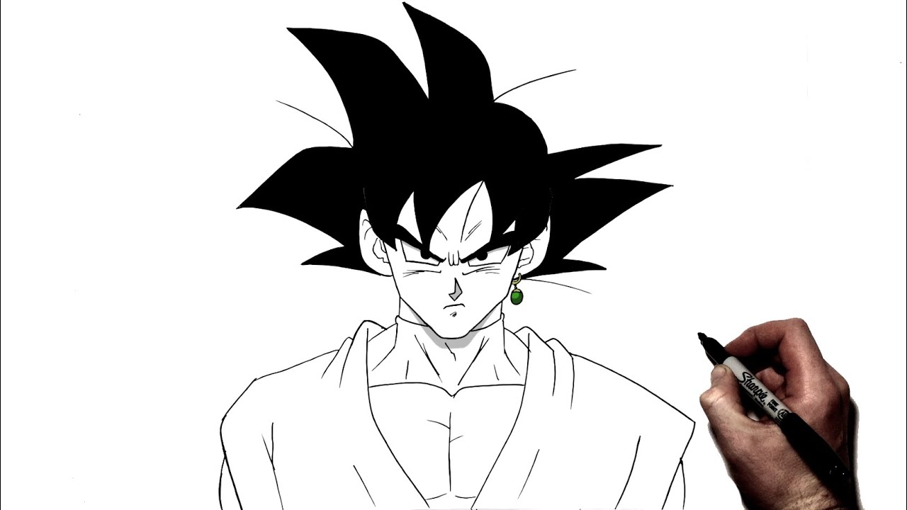 Goku Black Drawing Stunning Sketch