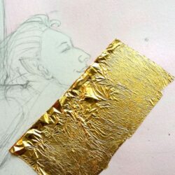 Gold Drawing Intricate Artwork