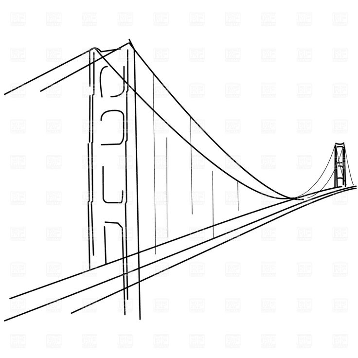 Golden Gate Bridge Drawing Creative Style