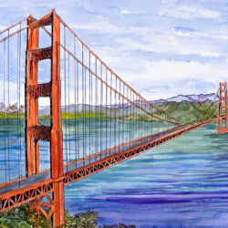 Golden Gate Bridge Drawing Photo