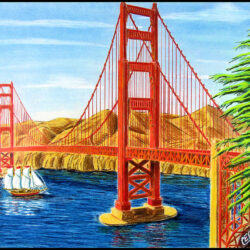 Golden Gate Bridge Drawing Stunning Sketch