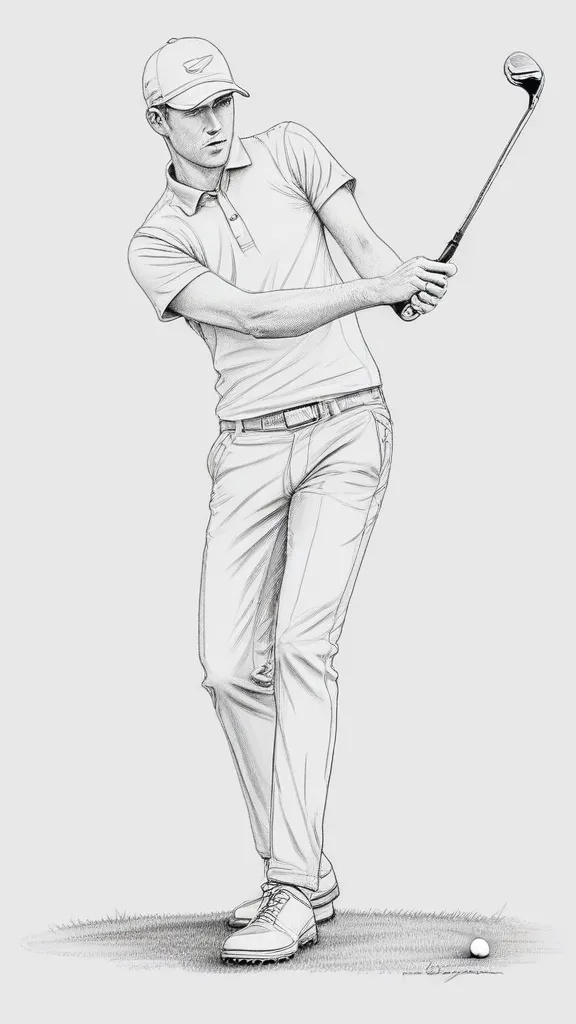 Golf Drawing Art Sketch Image
