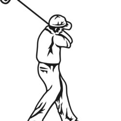 Golf Drawing Modern Sketch