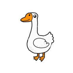 Goose Drawing Hand Drawn