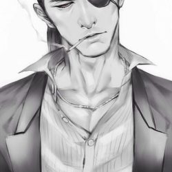 Goro Majima Drawing Stunning Sketch