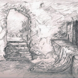 Grave Drawing Artistic Sketching