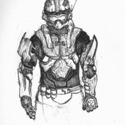 Halo Drawing Modern Sketch