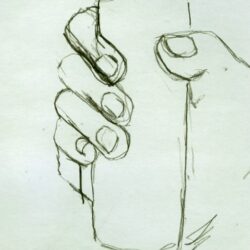 Hand Holding Something Drawing Amazing Sketch