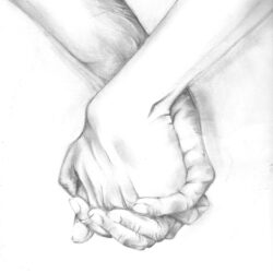 Hand Holding Something Drawing Realistic Sketch