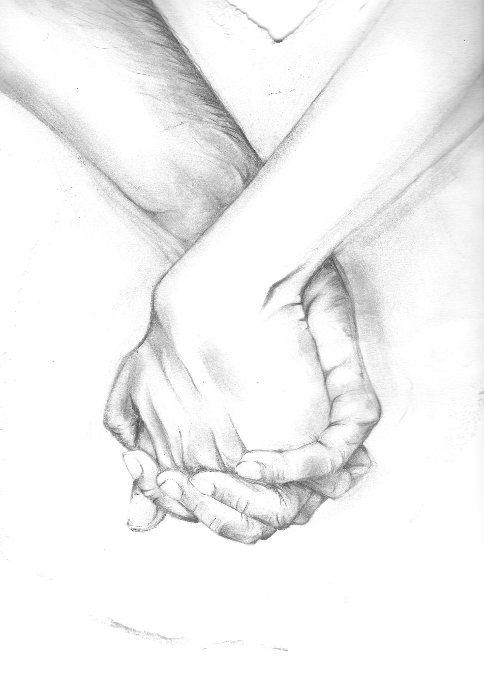 Hand Holding Something Drawing Realistic Sketch