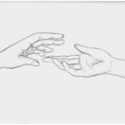 Hand Reaching Out Drawing Image