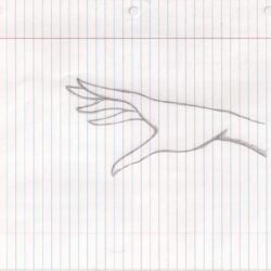 Hand Reaching Out Drawing Modern Sketch