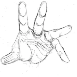 Hand Reaching Out Drawing Photo