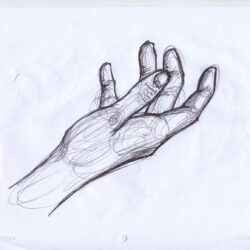 Hand Reaching Out Drawing Sketch