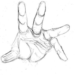 Hand Reaching Out Drawing Unique Art