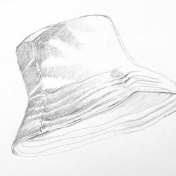Hat Drawing Detailed Sketch