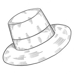 Hat Drawing Unique Art