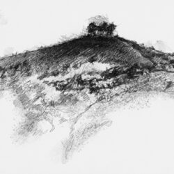 Hill Drawing Artistic Sketching