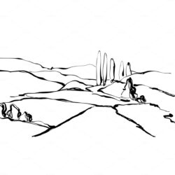 Hill Drawing Image