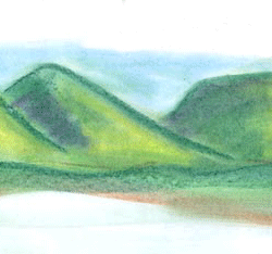 Hill Drawing Realistic Sketch