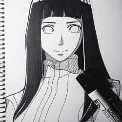 Hinata Drawing Amazing Sketch