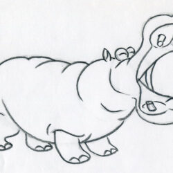 Hippo Drawing Amazing Sketch