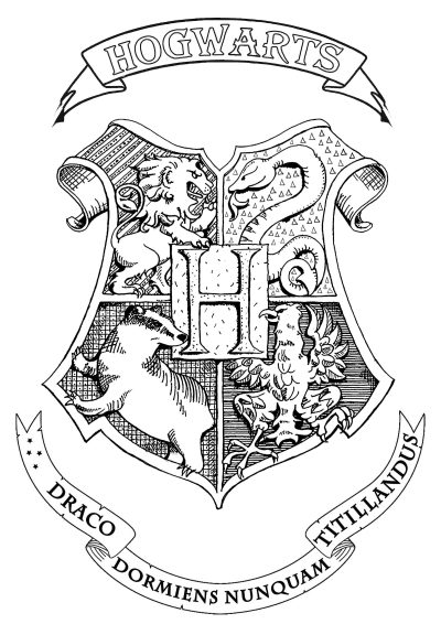 Hogwarts Crest, Magic, Wizardry, House Symbols, Heritage Drawing