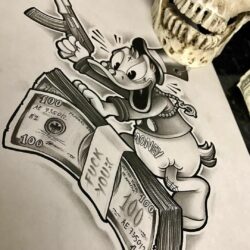 Hood Money Tattoo Drawing Artistic Sketching