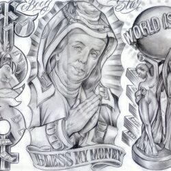 Hood Money Tattoo Drawing Creative Style