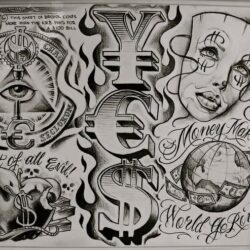 Hood Money Tattoo Drawing Fine Art