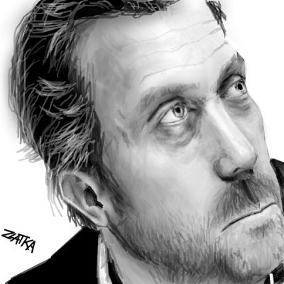 Hugh Laurie, Writer, Actor, Comedian, Musician Drawing