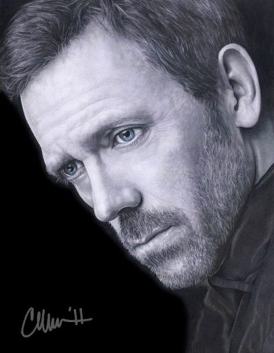 Hugh Laurie, Writer, Doctor, Comedian, Musician, Actor Drawing