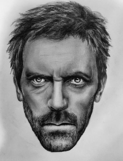 Hugh Laurie, Comedian, Writer, Musician, Actor Drawing