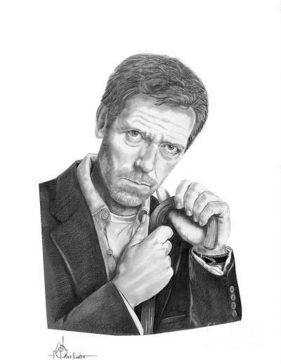 Hugh Laurie, Actor, Comedian, Musician, Author Drawing