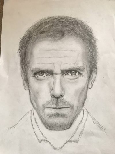 Hugh Laurie, Musician, Comedian, Actor, Writer Drawing