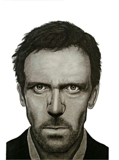 Hugh Laurie, Actor, Comedian, Musician, Author Drawing