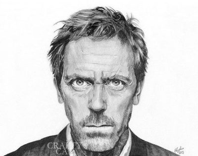 Hugh Laurie, Musician, Comedian, Actor, Writer Drawing