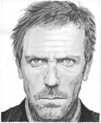 Hugh Laurie, Writer, Actor, Comedian, Musician Drawing