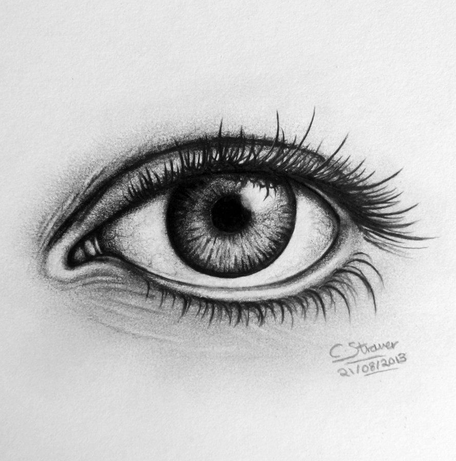 Human Eye Drawing Modern Sketch