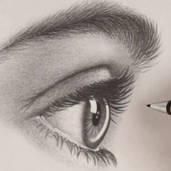 Human Eye Drawing Realistic Sketch