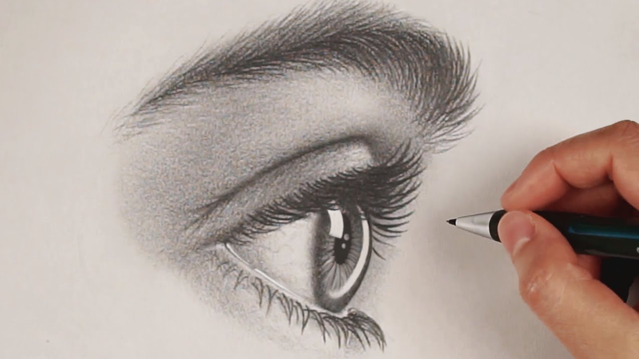 Human Eye Drawing Realistic Sketch