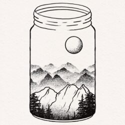 Jar Drawing Artistic Sketching