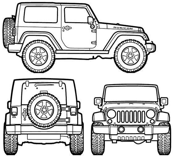 Jeep Drawing Artistic Sketching